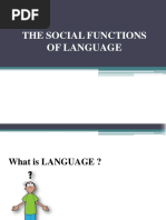 The Social Functions of Language