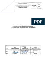 Procedimiento para El Registro de Acciones Al Plan Maestro de Infraestructura y Actualizaci N PRP-DPM-02 Rev.2