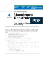 Cost Control, Monitoring and Accounting