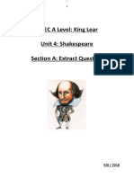 A Level Shakespeare Extract Booklet