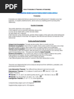 Geometry Postulates Theorems