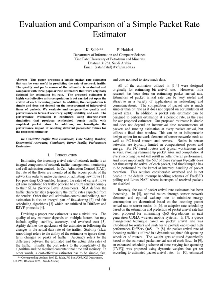 packet-rate-estimation-ii-pdf-quality-of-service-computer-network