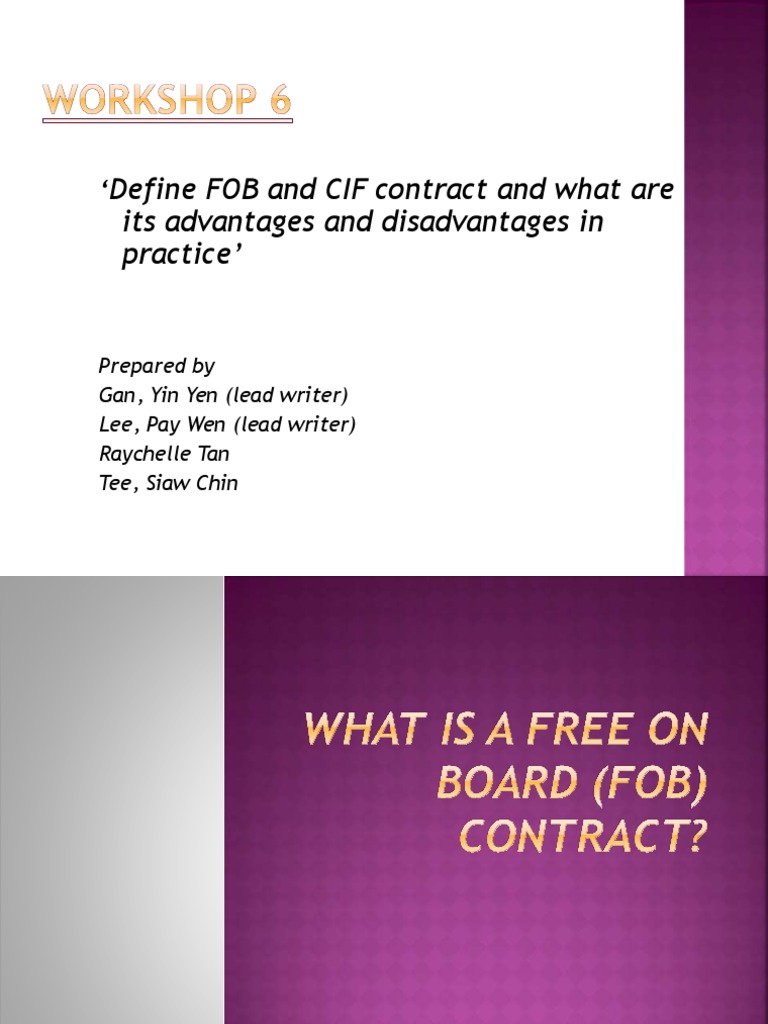 FOB Presentation | Download Free PDF | Business Law | Private Law