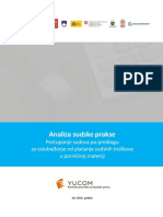 Analiza Sudske Prakse Postupanje Sudova Po Predlogu Za Oslobađanje Od Plaćanja Sudskih Troškova U Parničnoj Materiji PDF