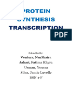 Protein Synthesis Transcription Written Report