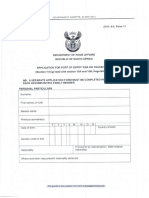 South Africa Visa Form