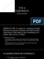 Contracts Classification and Validity Requirements