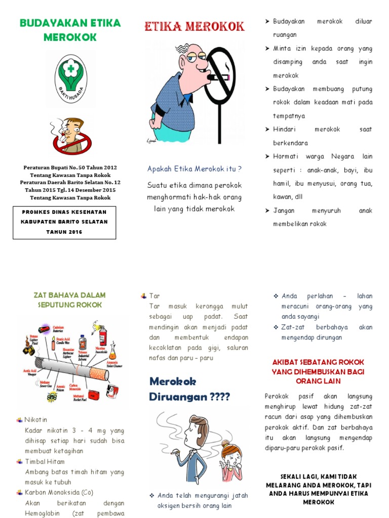 Etika Merokok dan Bahaya Asap Rokok | PDF