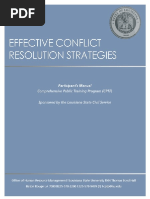 Effective Conflict Resolution Strategies