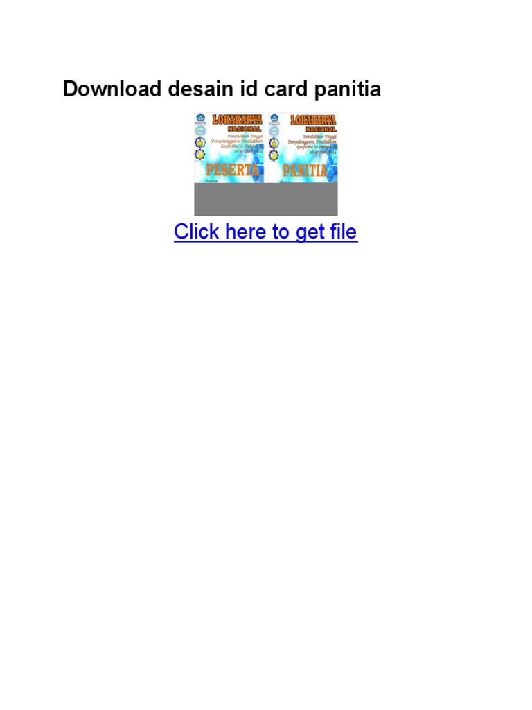  Download  desain  id  card  panitia pdf