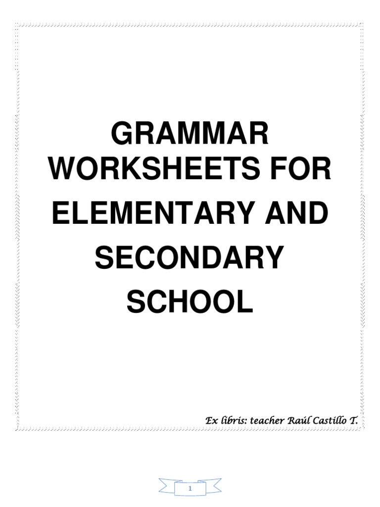 Grammar WorkSheets | PDF | Verb | Grammatical Tense