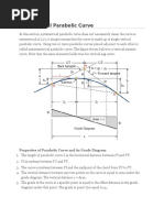 Symmetrical Parabolic Curve