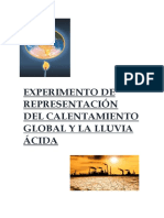 Experimento de Representación Del Calentamiento Global