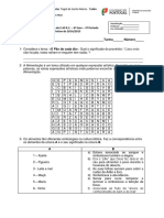 3º Período Teste 6º Ano