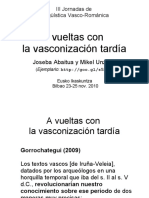 Diapos de "A Vueltas Con La Vasconización Tardía".