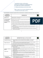 Indicadores P Evaluar Un Proyecto de Intevención Educativa - (2019)