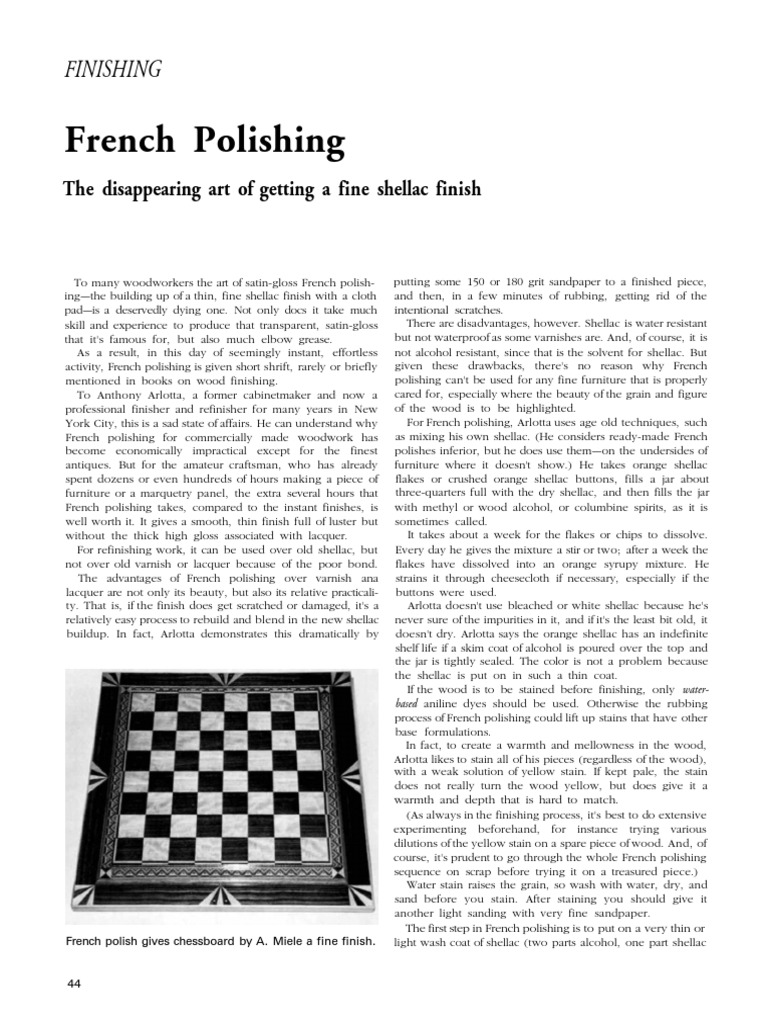 French Polishing 1 PDF Building Materials Art Media
