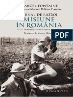 Marcel Fontaine - Jurnal de Râzboi. Misiune În România Noiembrie 1916-Aprilie 1918 PDF