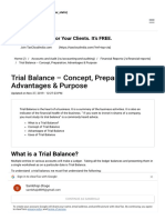 Trial Balance - Concept, Preparation, Advantages & Purpose PDF