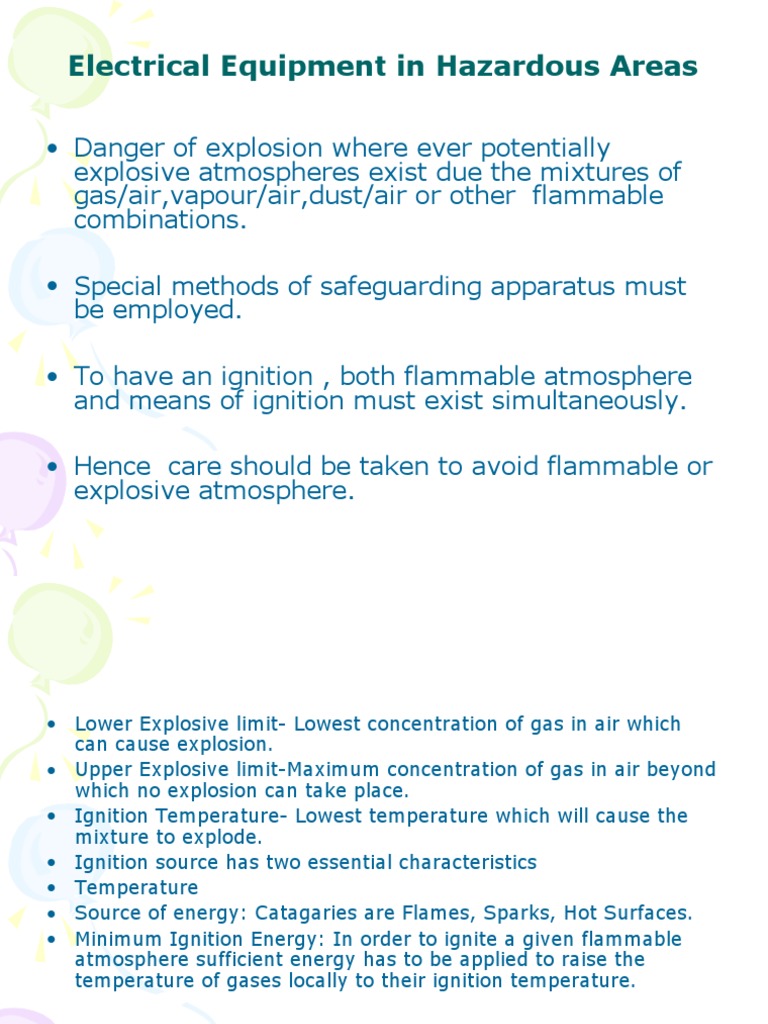 Electrical Safety in Hazardous Areas | PDF | Energy Technology | Gases