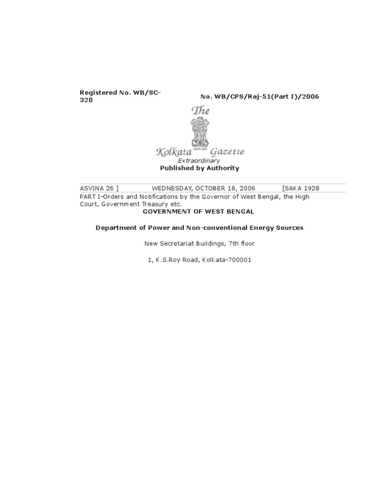 Electricity Act Licensee Works Rules 2006 PDF Private Law Public Law