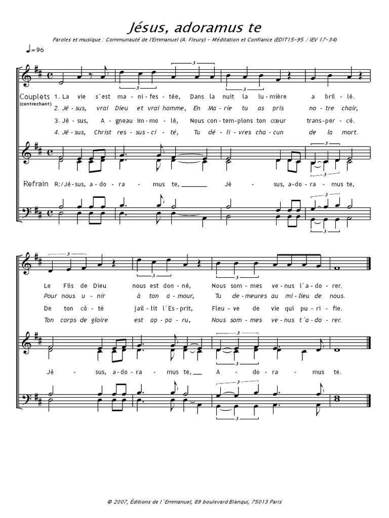 Adoramus Te Jesus, Adoramus Te PDF | PDF | Transport