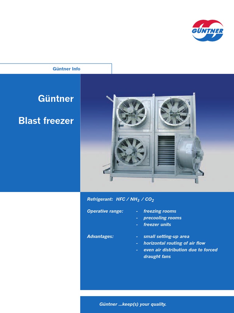 Guentner Blast Freezer GFN Info en | PDF | Refrigerator | Heat Exchanger