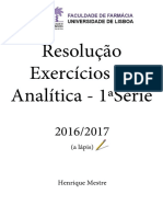 Resolução Exercícios Da 1 Série de Analítica PDF