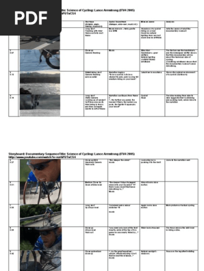 Lance Armstrong Storyboard