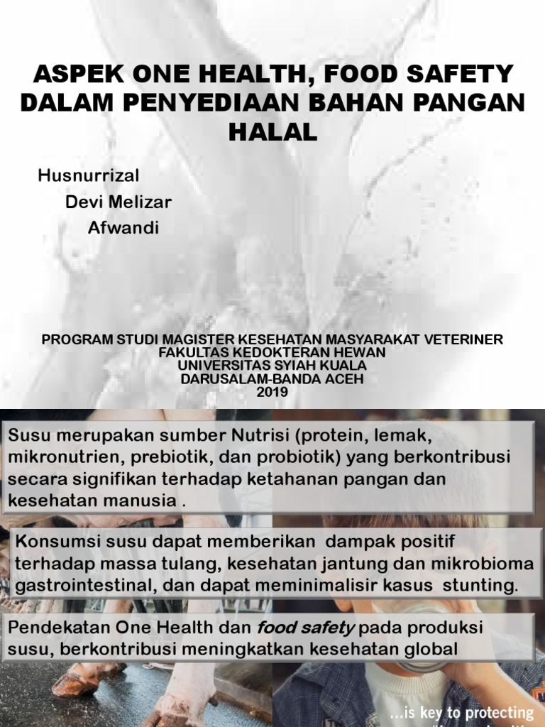 Aspek One Health, Food Safety Dalam Penyediaan Bahan Pangan Halal PDF