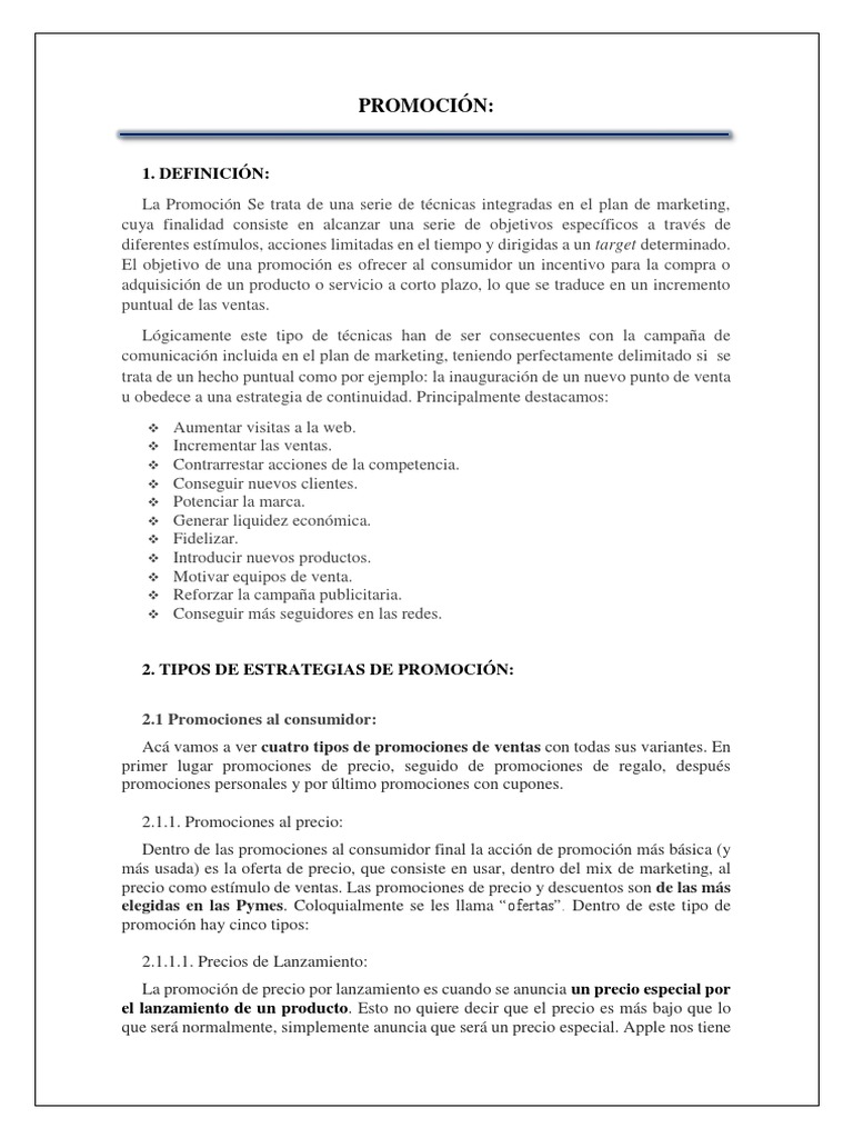 Estrategias de Promoción Efectivas | PDF | Cupón | Producto (Negocio)
