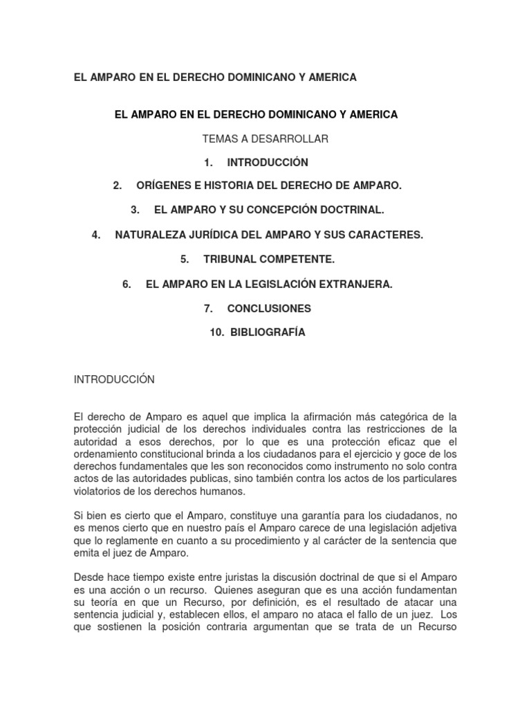 Historia Del Amparo | PDF | Habeas corpus | Derecho Constitucional