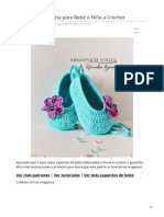 Ctejidas - Co-Patrón 593 Baleta para Bebé o Niña A Crochet