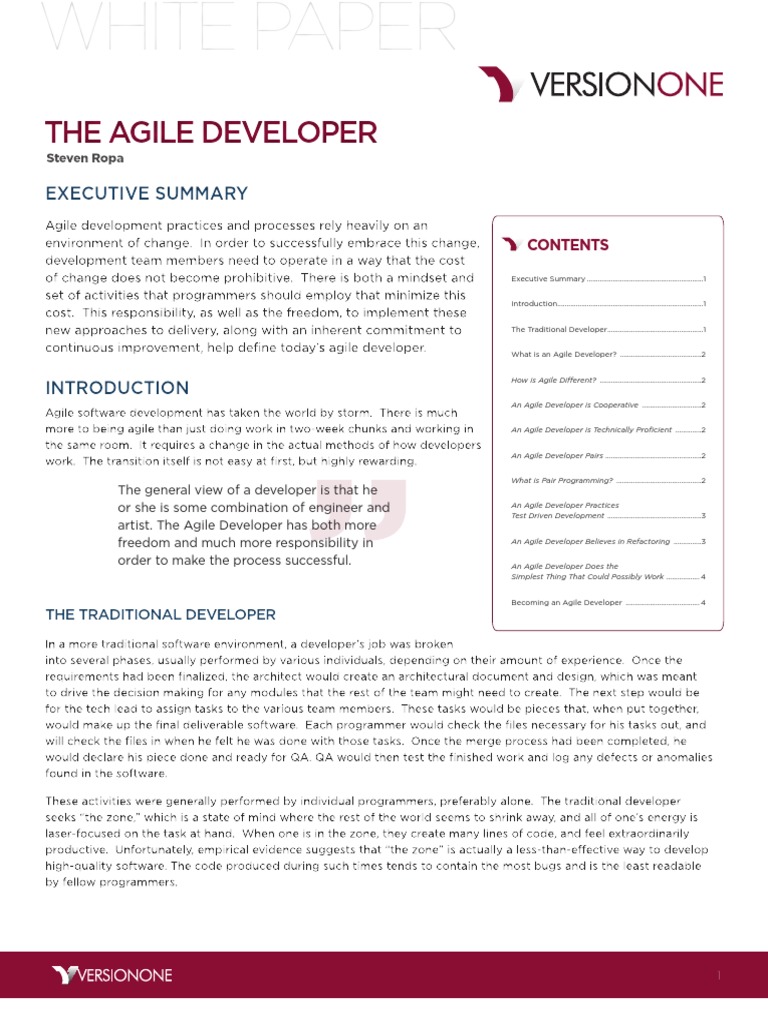 Lectura #4 Agile-Developer PDF | PDF | Agile Software Development ...