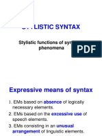 6 Stylistic Syntax