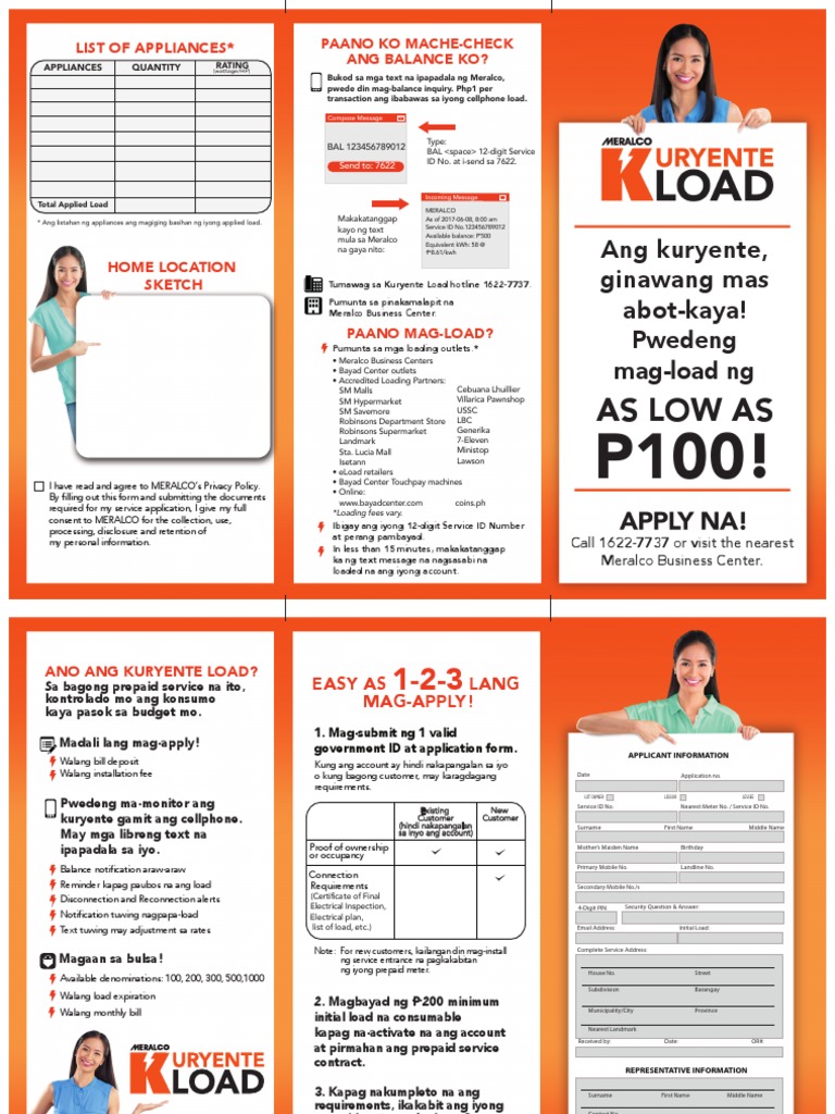 Applying for Meralco Kuryente Load | PDF | Prepaid Mobile Phone | Text ...