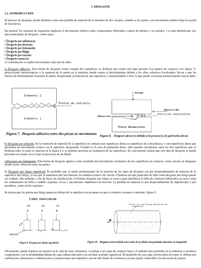 Tipos de Desgaste en Ingeniería | PDF | Lubricante | Fricción