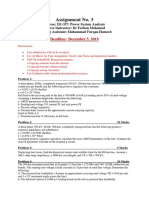 EE-357 Power System Analysis Assignment 3 Problems