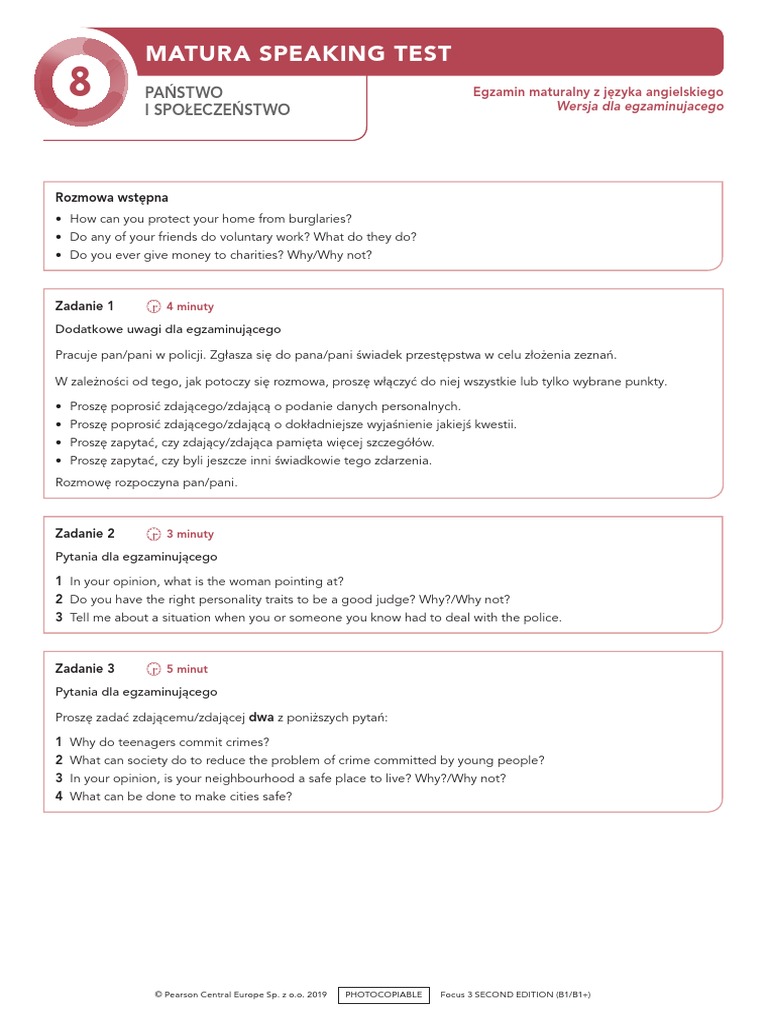 Focus 3 Second Edition Sprawdziany