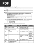 MI01 Create Physical Inventory Document