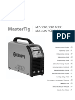 Kemppi MasterTig MLS 3000, 3003 ACDC User Manual PDF