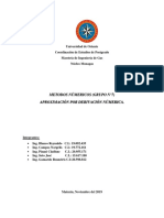 Grupo N°7 Aproximación Por Derivación Númerica