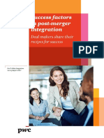 Success Factors in Post Merger Integration