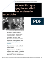 La Hermosa Oración Que Jorge Bergoglio Escribió Antes de Ser Ordenado Sacerdote