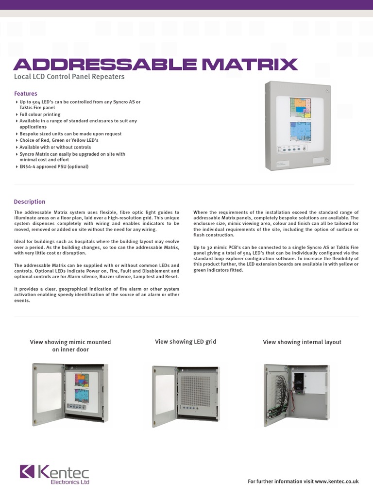 Addressable LED Matrix System Datasheet | PDF | Light Emitting Diode ...