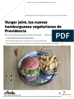 Vurger Joint, Las Nuevas Hamburguesas Vegetarianas de Providencia