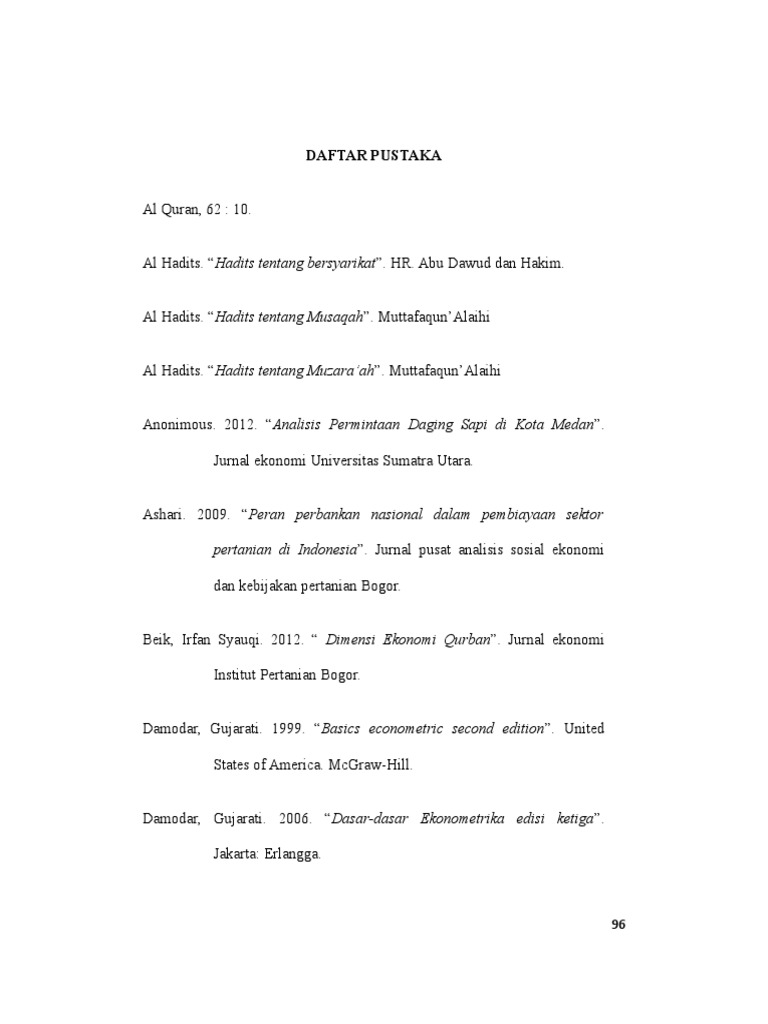 Contoh Daftar Pustaka | PDF