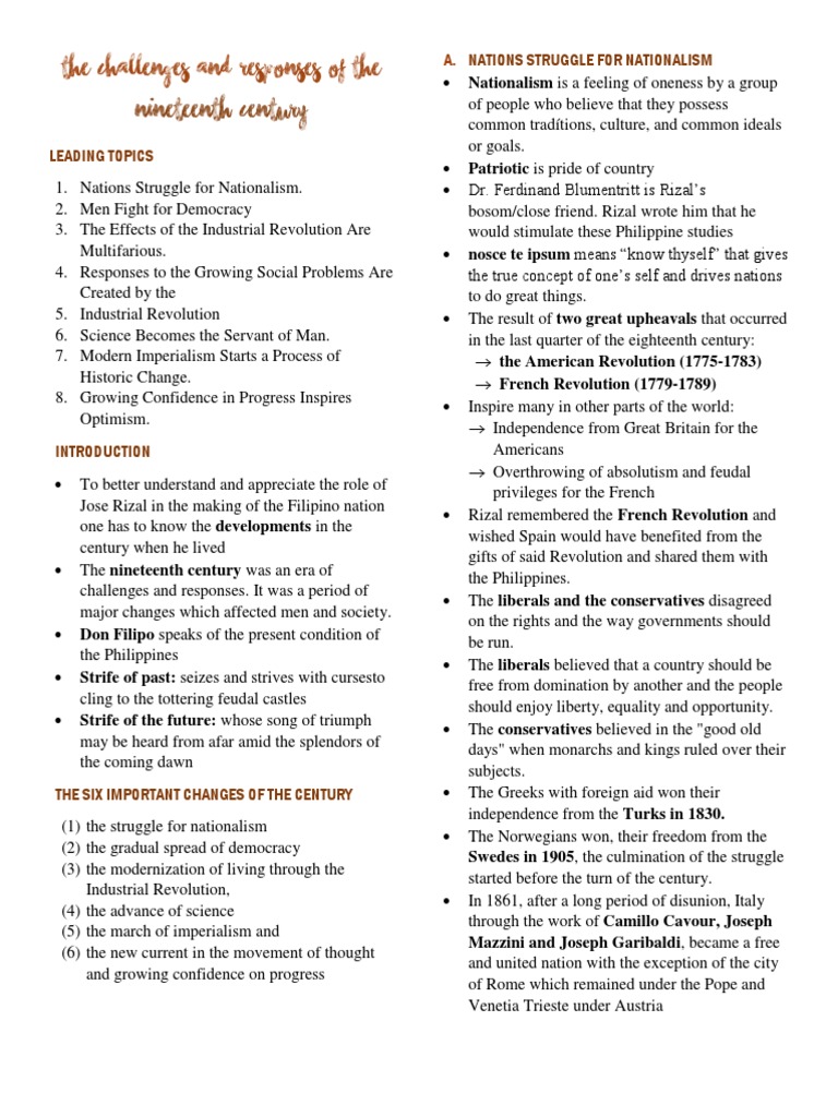 Rizal Notes PDF | PDF | Capitalism | Labour Economics