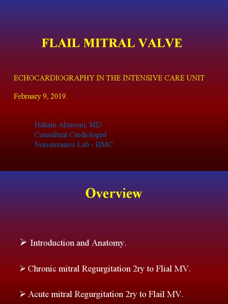Flail Mitral Valve Overview and Management | PDF | Heart Valve ...