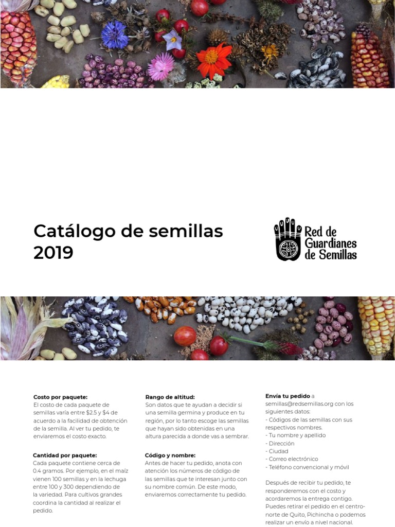 Catalogo de Semillas 2019 | PDF | Tomate | Phaseolus Vulgaris